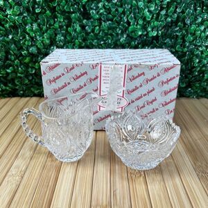 Vintage Nachtmann Rahmsatz Hell Florenz Crystal Sugar Bowl Creamer Germany 1980